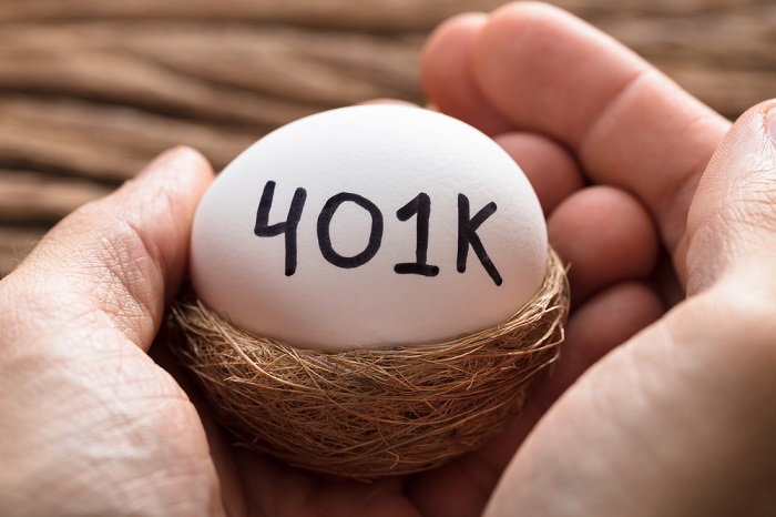 egg with 401k written on it
