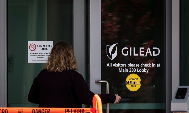 Person entering Gilead building