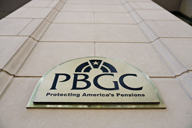 sign on pension benefit guaranty corporation building says PBGC