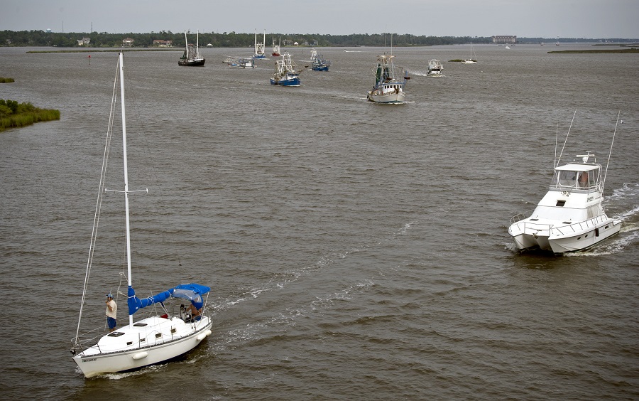 Boats near Biloxi, Mississippi (photo: AP)