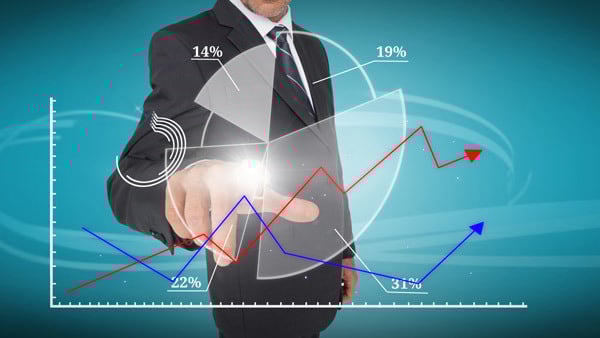 man pointing at chart