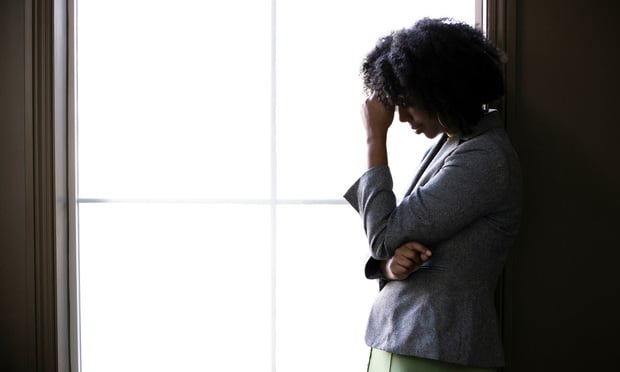 Woman stressed out