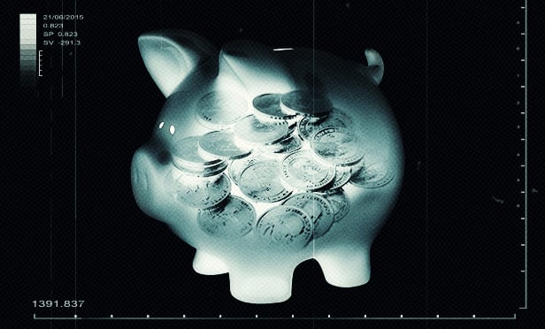 Transparent piggy bank