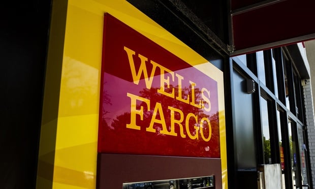 Wells Fargo red and yellow sign