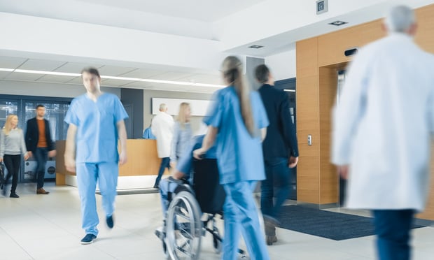 A hospital lobby