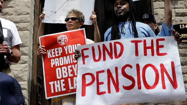 Pension protests. (Photo: AP)