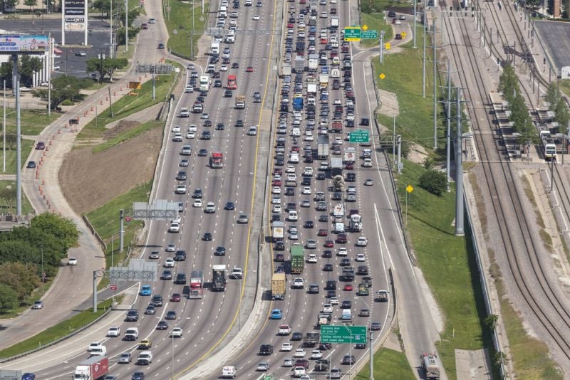 Dallas, Texas highway traffic