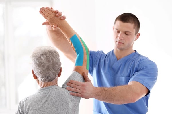 Physical therapy session