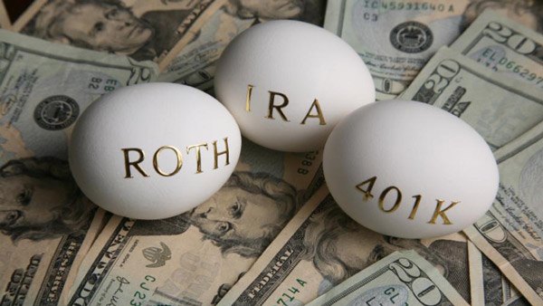 eggs with roth, ira, 401k on them