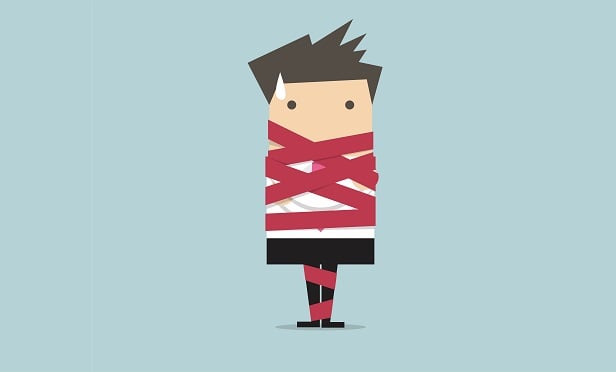 Wrapped in red tape