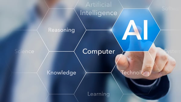 main points to word AI on screen