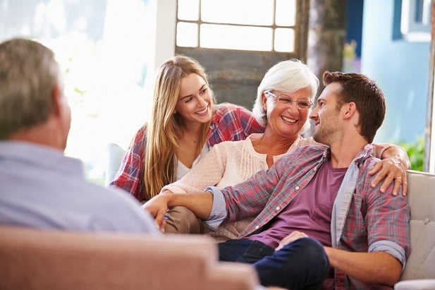 Family sitting together