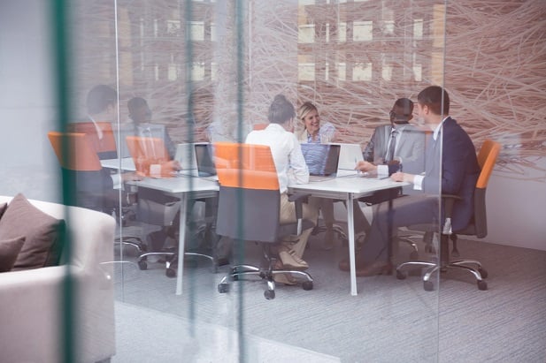 people at office meeting