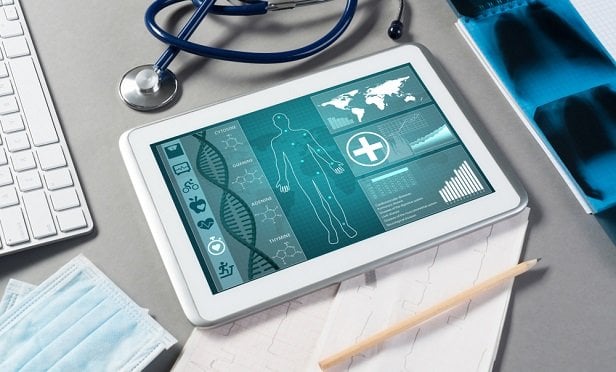 Tablet with medical results