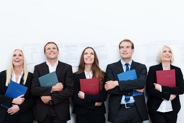 business people with folders