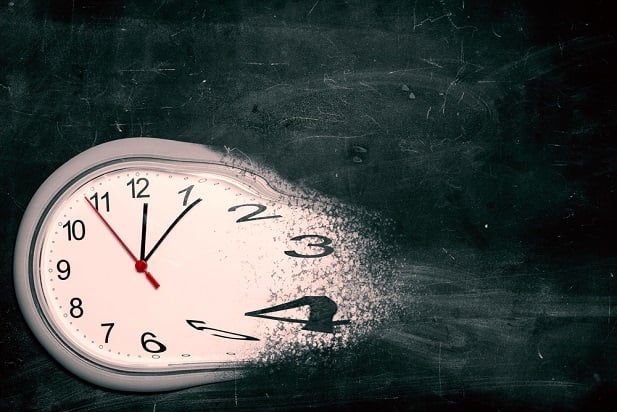 dissolving clock