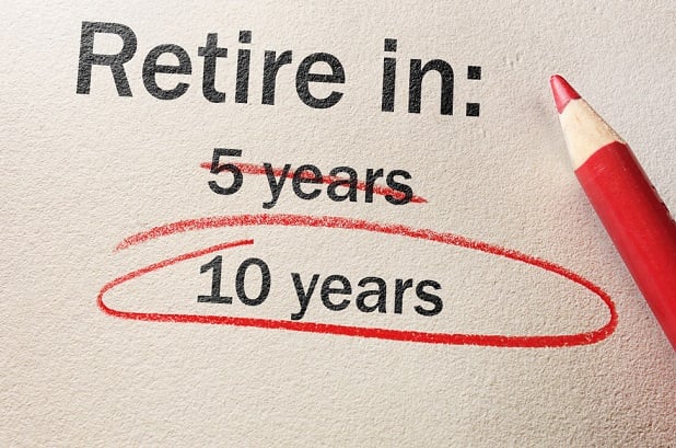 phrase retire in 5 years crossed out