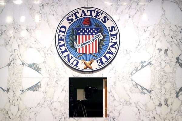 the U.S. Senate logo and seal