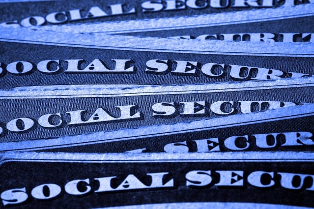 blue Social Security card tops