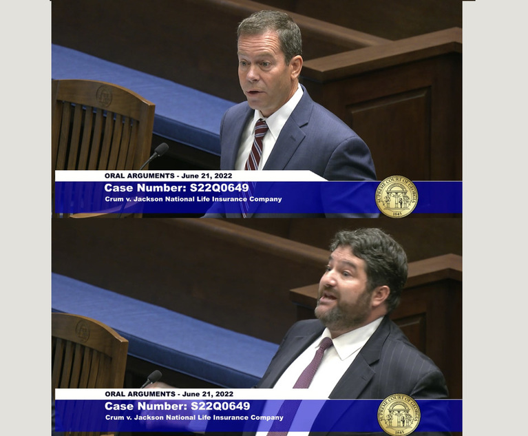 (Top-Bottom)Michael Miller and Scott Zweigel. Photos from Ga. Supreme Court livestream
