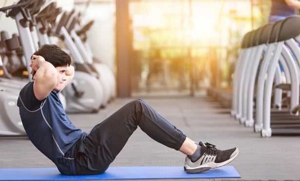 Woman doing situps