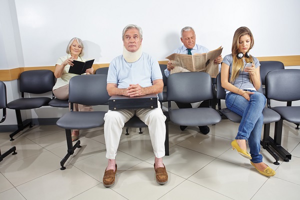 Patients in a waiting room