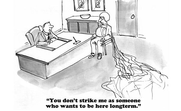 Cartoon of short-term worker