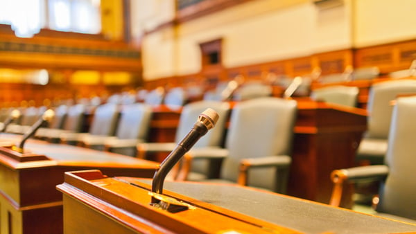 Empty courtroom, case dropped