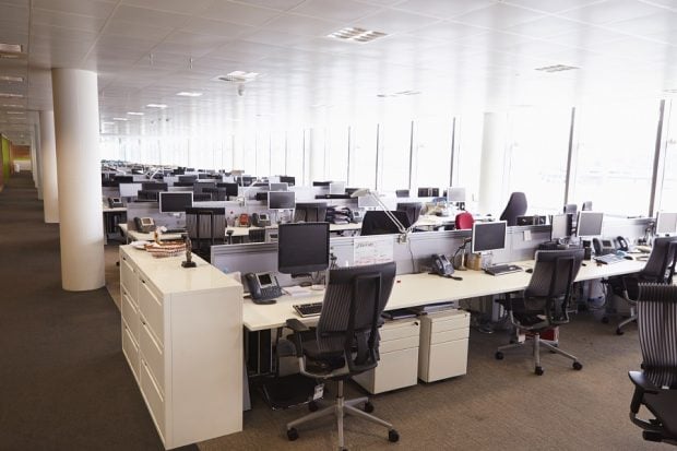 Large office space without workers
