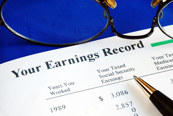 report of Social Security earnings