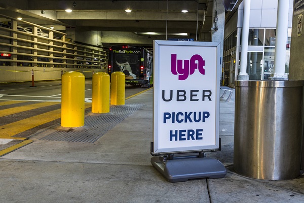 Uber and Lyft pickup sign