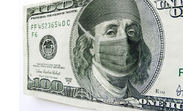 Ben Franklin bill with surgeon mask