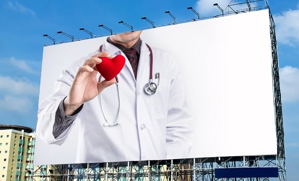 Doctor on billboard