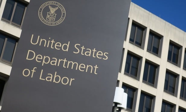 Department of Labor building and sign