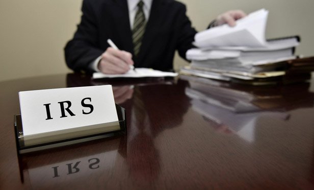 IRS sign on desk