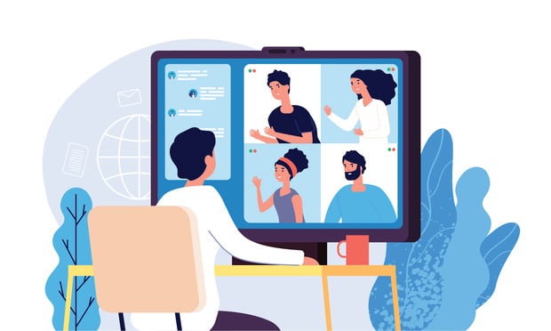 Illustration of videoconference