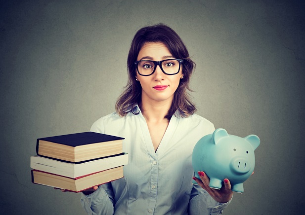 03 woman books debt college