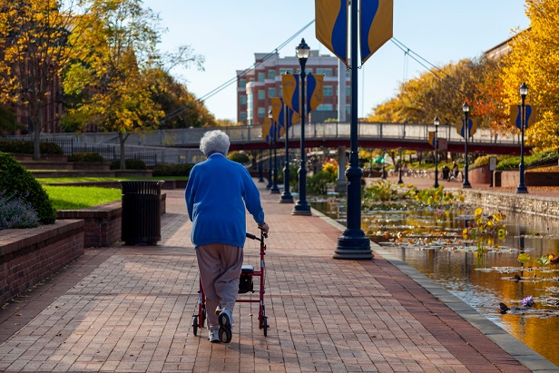 06 Maryland Frederick senior walking