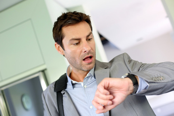 Businessman late