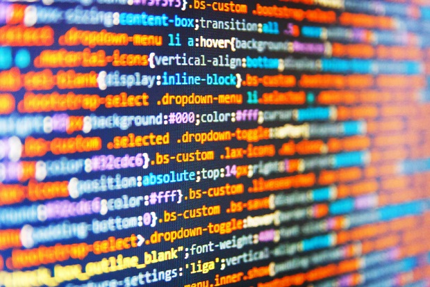 multicolored script or code on computer screen