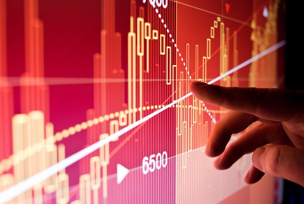 stock chart red loss investments