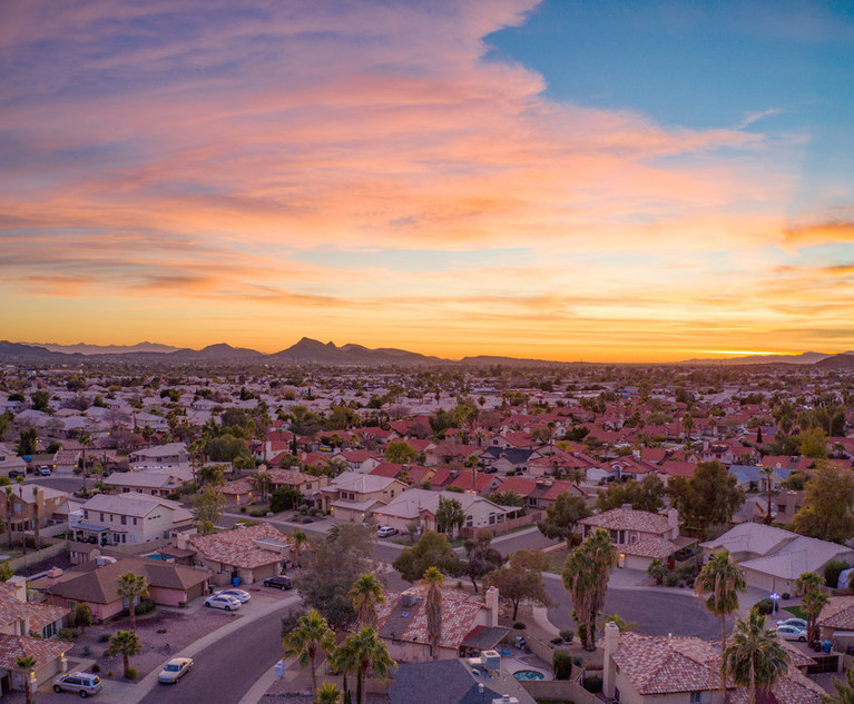 Colorful,Suburban,Sunset,Over,Phoenix,,Az