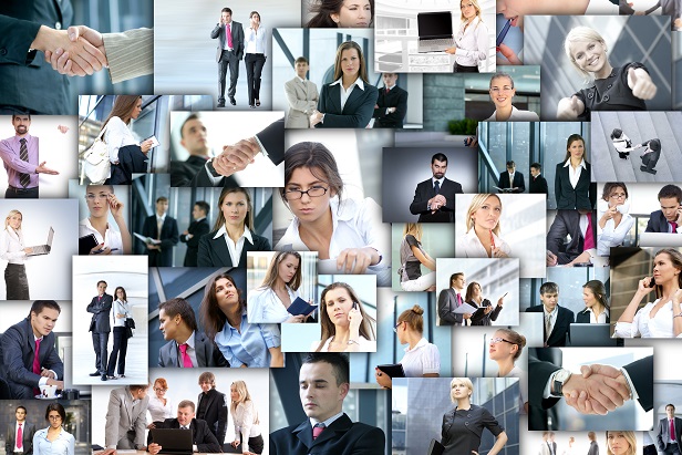 collage of head shots of people in various offices and occupations