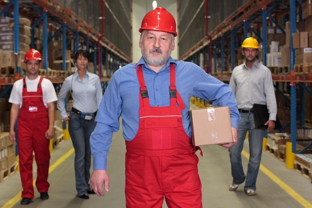 man in warehouse uniform