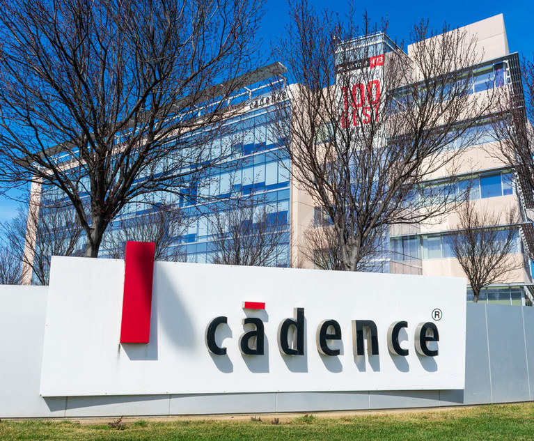 Cadence,Sign,On,Company,Headquarters,In,Silicon,Valley.,Cadence,Is