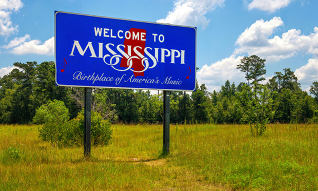 Mississippi welcome sign