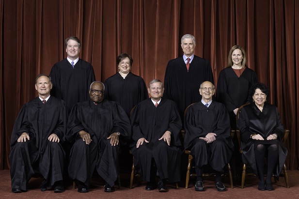 Supreme court justices The Roberts Court, April 23, 2021