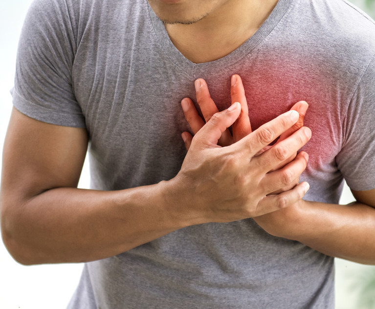 man having heart attack. healthcare concept