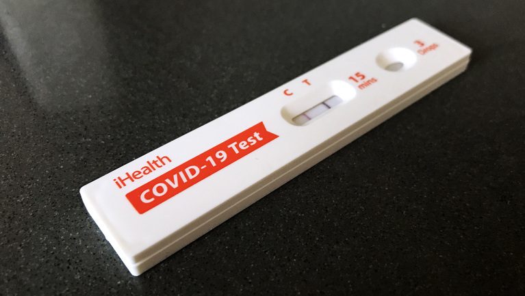 COVID-19 at-home test kit.