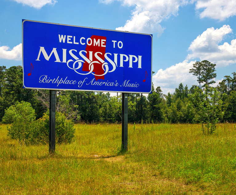 Mississippi welcome sign
